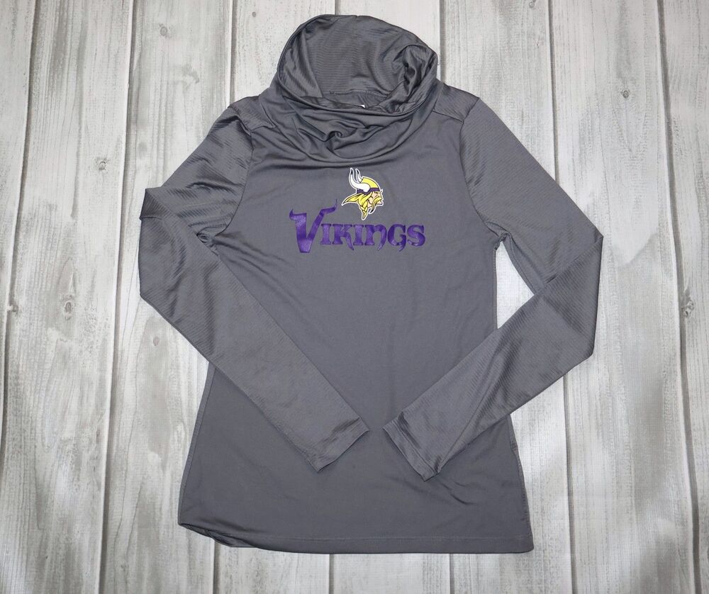 NFL Apparel Minnesota Vikings Women's Size M Cowl Neck Pullover Long Sleeve